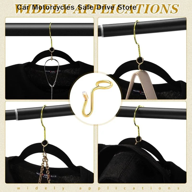M10Pcs Hanger Connector Hooks Extender Stable Clothes Closet