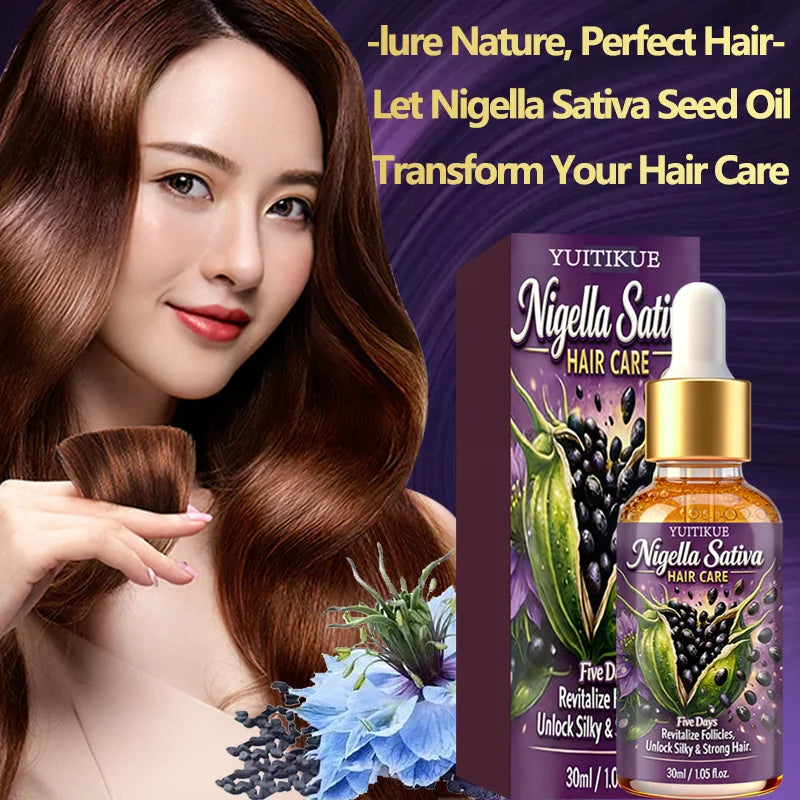 YUITIKUE Nigella Sativa Hair Oil – Nourish Scalp & Strengthen Hair Hair Treatment Oil Zpaxo