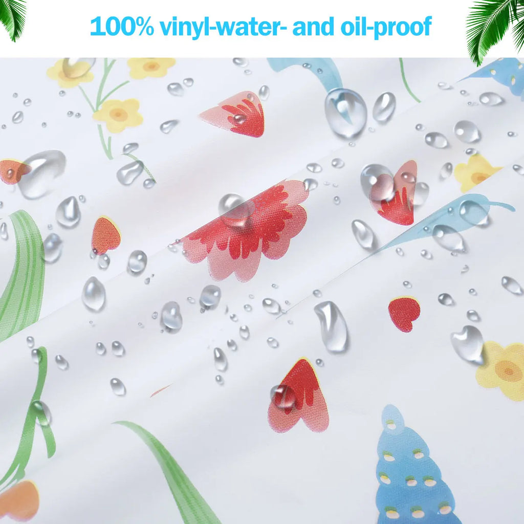 Table Cloth Waterproof Cover Plastic Elastic Edged Vinyl Fitted Tablecloth Flannel Backed Indoor Outdoor Round Wipea Table Cloth Zpaxo