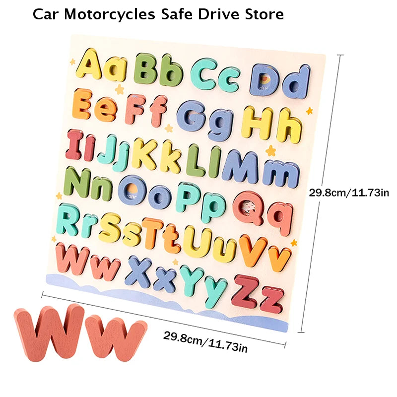 Kids Montessori Wooden English Letter Uppercase Lowercase Letters