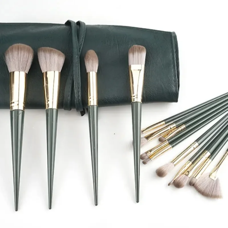 14-Piece Makeup Brush Soft Nylon Bristles Foundation Eyeshadow
