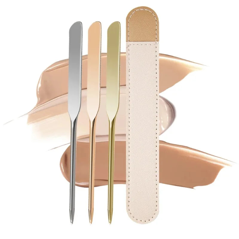 Stainless Steel Makeup Foundation Spatula Mixing Stick Powder Base