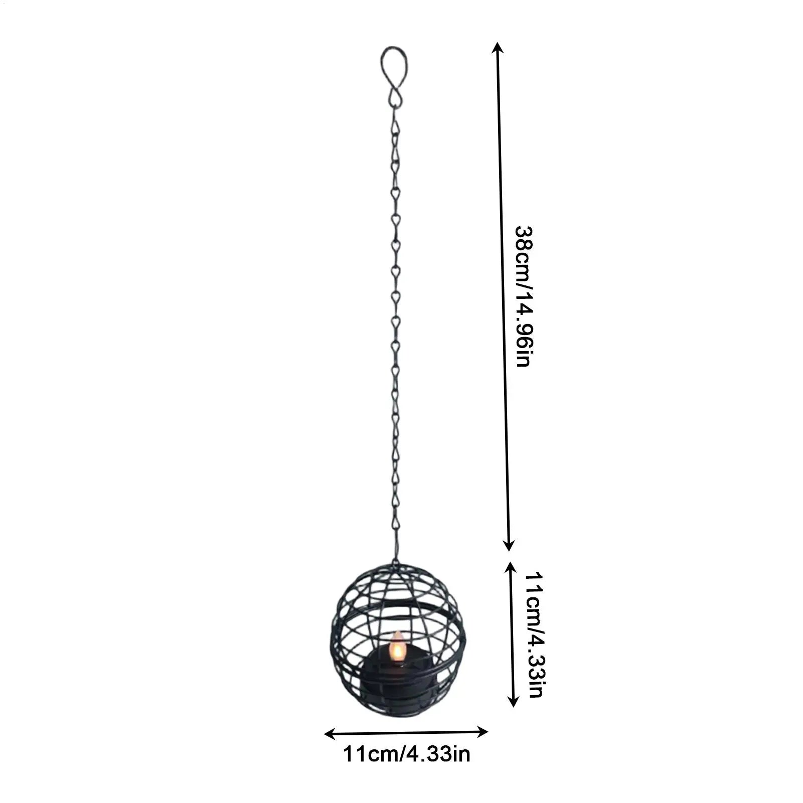 Solar Tealight Candle Outdoor Decorative Ball Cage Holder Powered