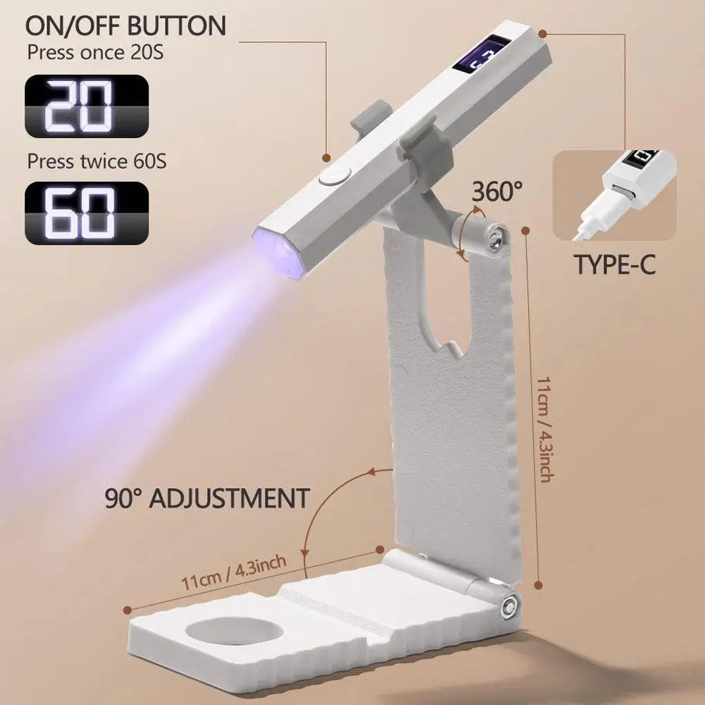 Portable Mini UV LED Nail Lamp – Fast Gel Curing at Home UV LED Nail Lamp Zpaxo