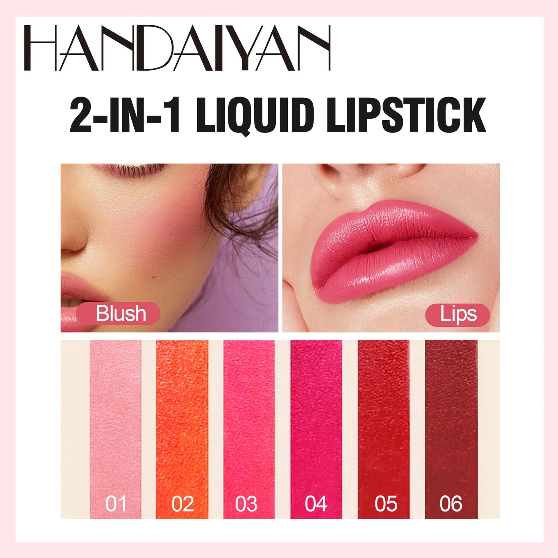 Fruit Juice Lip Tint Non-stick Cup Liquid Lipstick Blush 2 In1