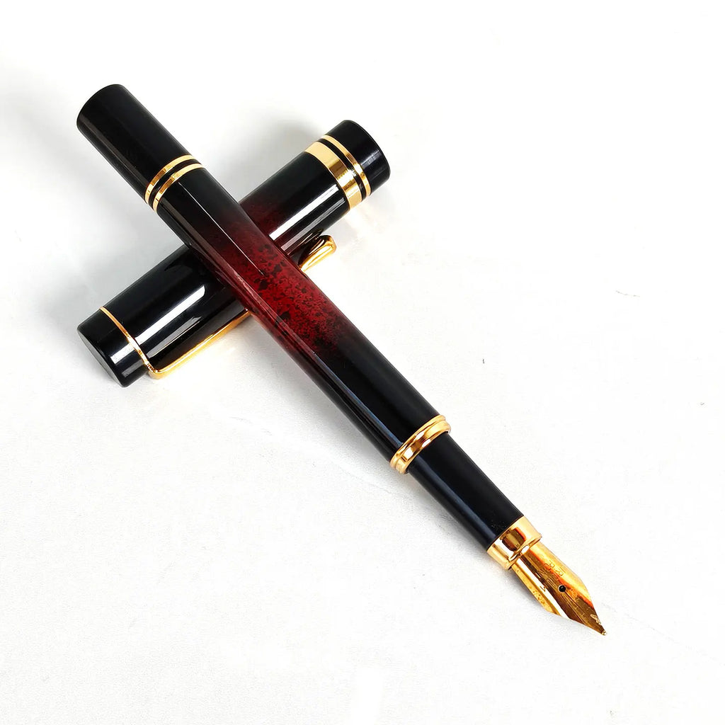 Old Stock Rare Yongsheng 525 Fountain Pen Metal Rod Marble Pattern Writing Office Stationery Collection Nostalgia NIB 0.5MM Zpaxo 525hei
