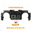 A1990 Motherboard Macbook 15' Retina Logic Board I7 I9 256GB 512GB