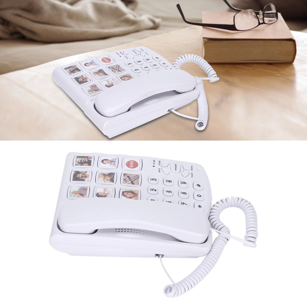 LD 858HF Big Button Telephone Amplified Photo Memory Corded Landline