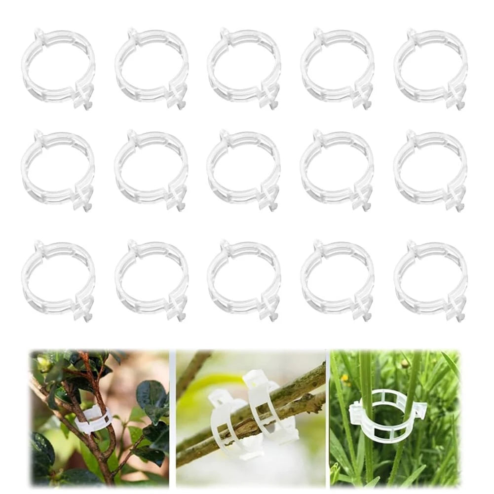50/100/150Pcs Plant Support Clips Reusable Plastic Trellis Clips Garden Clips for Grape Vine Tomato Vine Vegetables Plants Zpaxo
