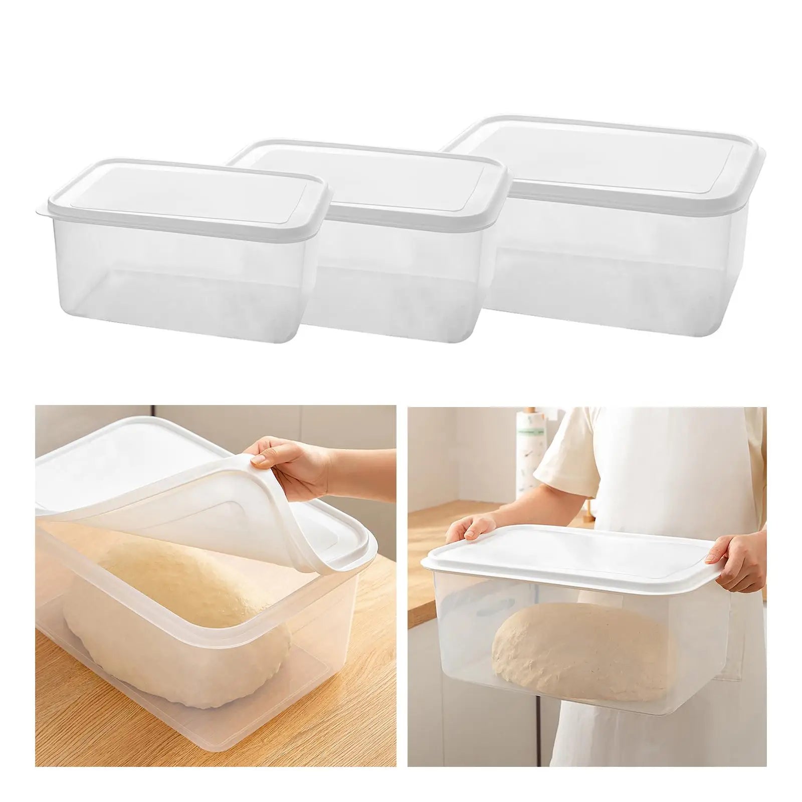 Pizza Dough Proofing Box Dough Fermentation Storage Box Pizza Dough Tray for Restaurant Refrigerator Home Pies French Bread Zpaxo