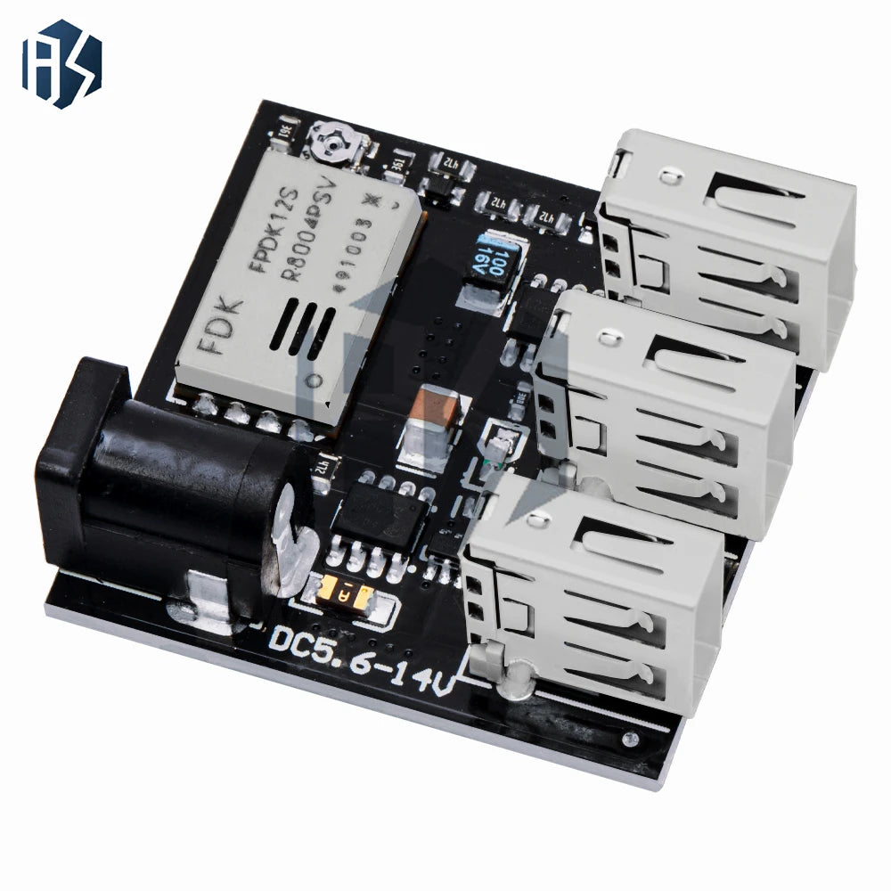 3 USB 8A DC-DC Step-down Module 9V 12V 5V Buck Converter Charging Zpaxo