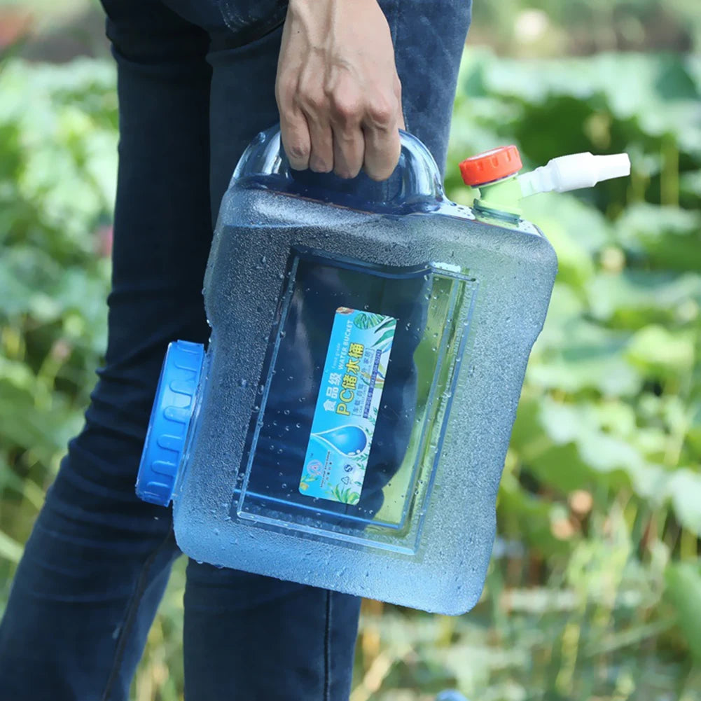 15-5L Capacity Outdoor Water Bucket with Faucet Portable Water Tank for Outdoor Camping Hiking Picnic Water Container Zpaxo