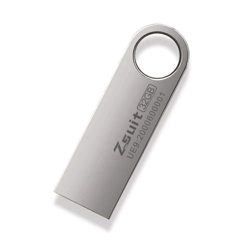 ZSUIT USB Stick Pen Drive Suspension Drive Usb Flash 32GB 64GB 128GB Memory Stick Metal Usb Flash Drive Laptop Usb U Disk 2.0 Zpaxo 128GB-10pcs Silver