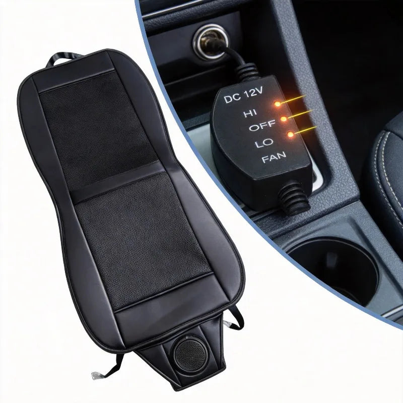 12V/24V Car Ventilated Seat Cushion with Fan Cooling | Universal