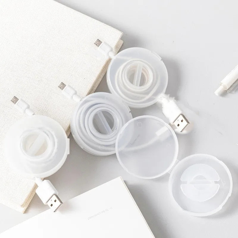 Portable Transparent Cable Organizer Cord Management Winder