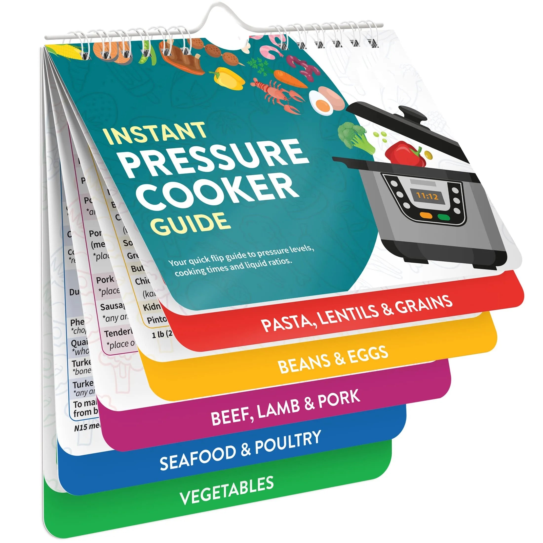 Air Fryer Cookbook Magnetic Cheat Sheet, Guide Booklet, Cookbooks Instant Accessories Oven Cooking Pot Temp Times Chart Zpaxo INSTESSURE