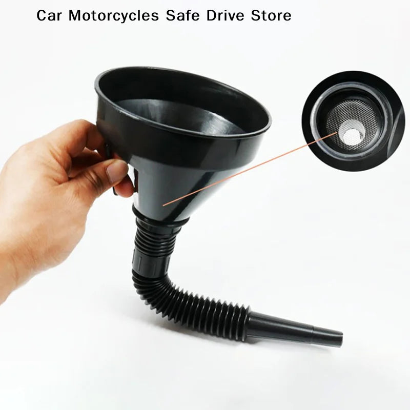 1 Engine Refueling Funnel Filter Car Motorcycle Truck Oil Gas Filling
