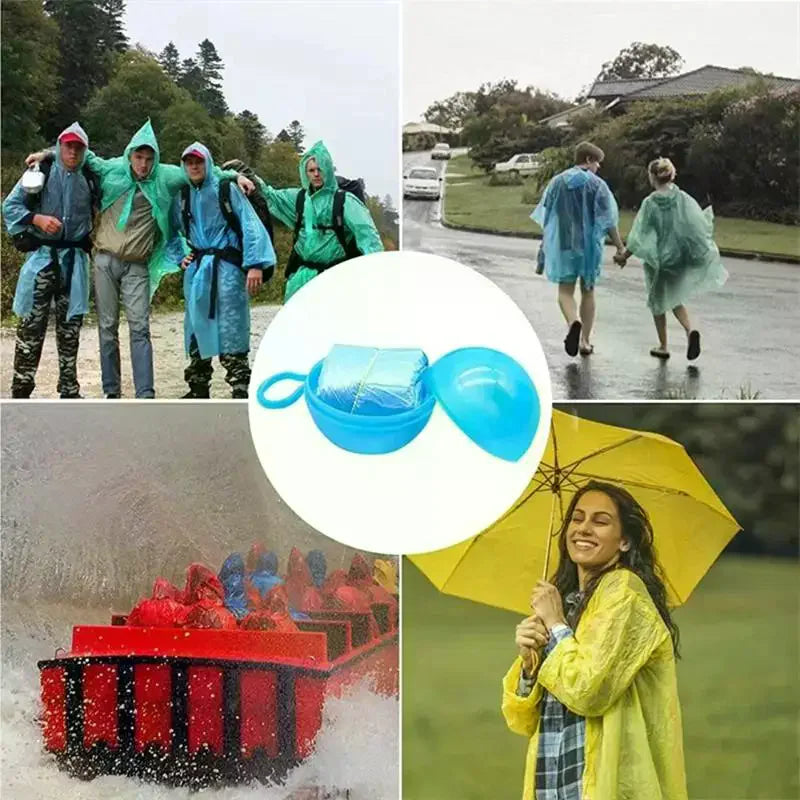 Portable Raincoat Ball Disposable Waterproof Poncho Adults Thickened Zpaxo