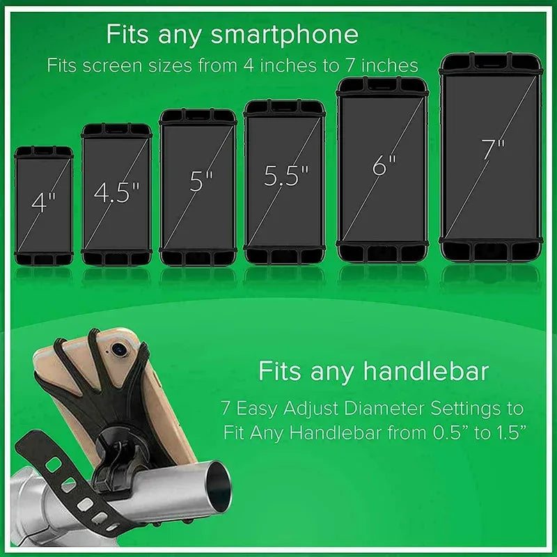 Rotatable Silicone Bike & Motorcycle Phone Holder Bracket