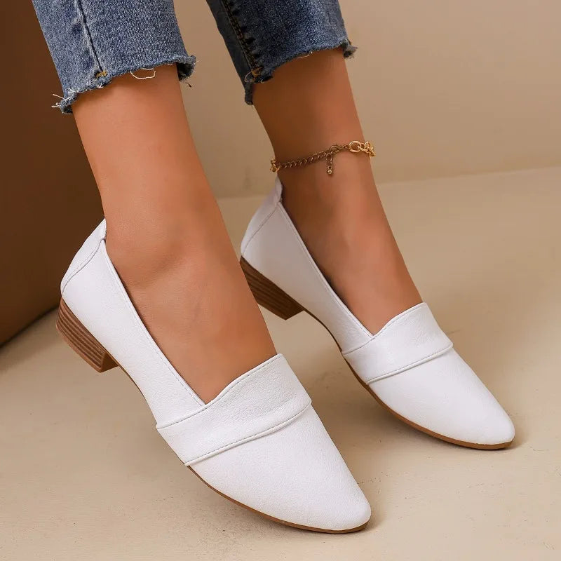 Women's Spring Autumn Vintage Solid Comfortable Single Shoes 2026 Zpaxo