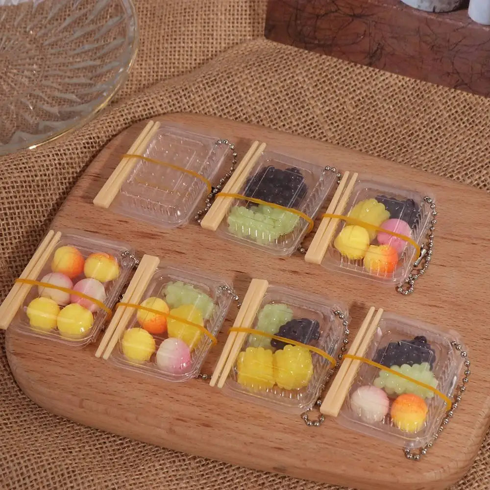 Plastic Mini Fast Food Box Keychain Simulation Mini Simulation Fast Food Box Keychain Ins Trinket Fast Food Box Model Pendant Zpaxo