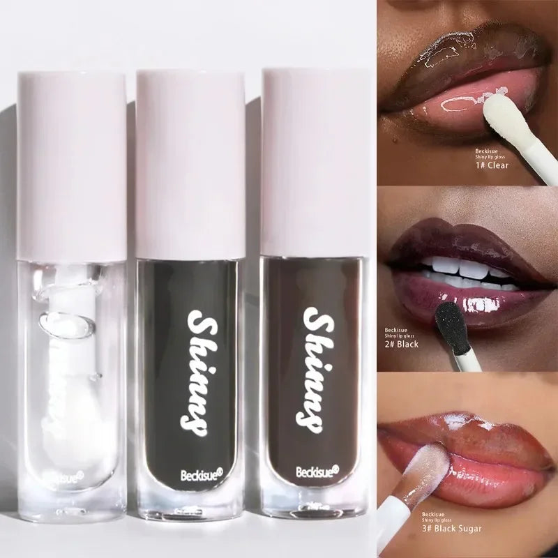 Mirror Lip Glaze Jelly Black Oil Water Gloss Moisturizing Translucent