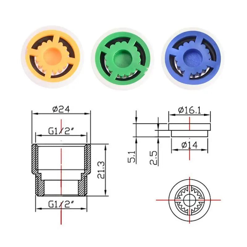 Shower Flow Reducer Limiter Water Saving 3 Different Hose Pipe