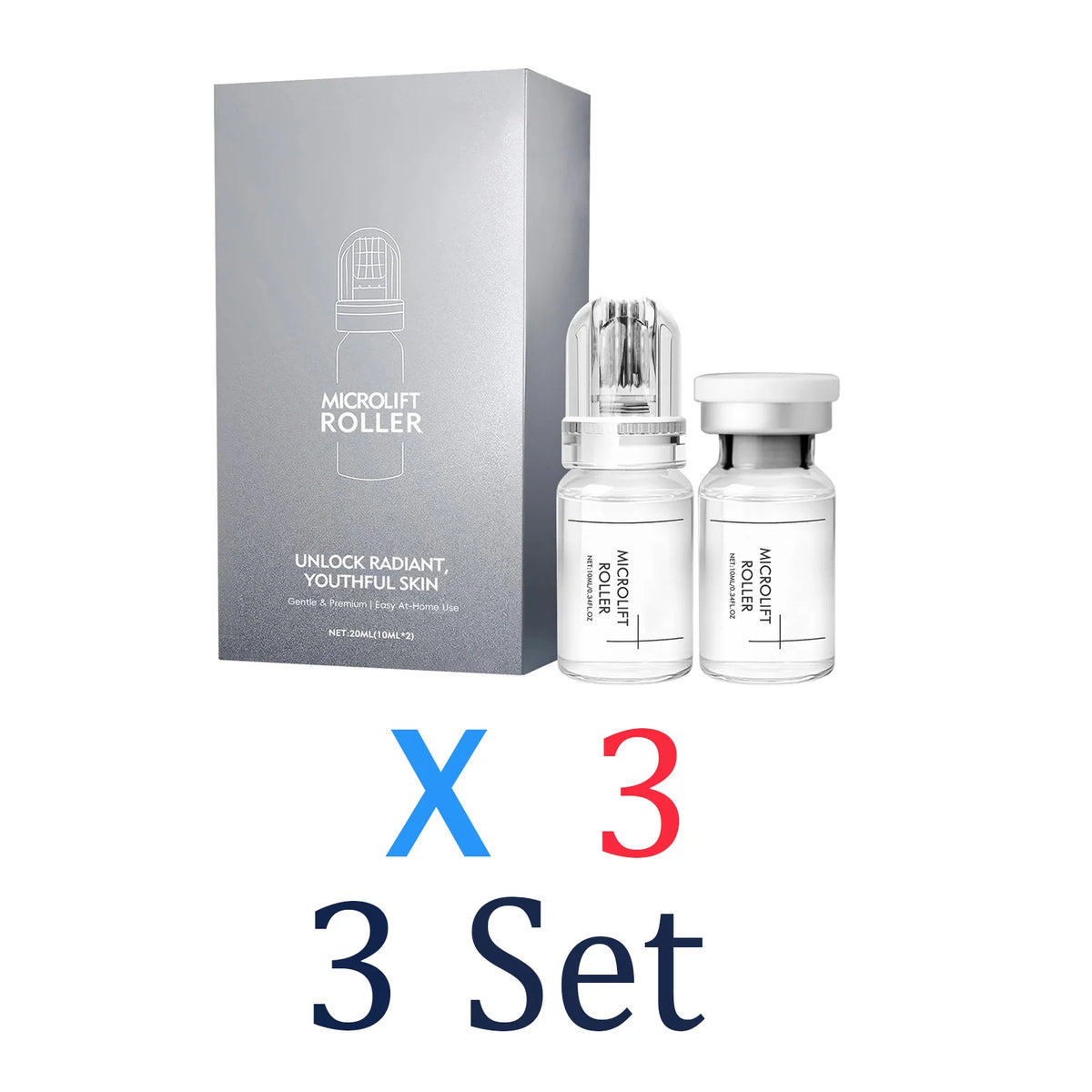 0.25mm Microneedle Brightening Serum Facial Serum Moisturizing and Repairing Deep Hydration Lock Stabilizing and Restore Gentle Zpaxo 3 Set