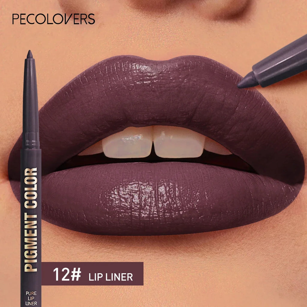 12 color lip enriching lipliner lip moisturizing three-dimensional fitting light thin silky and clear lip liner Zpaxo 12