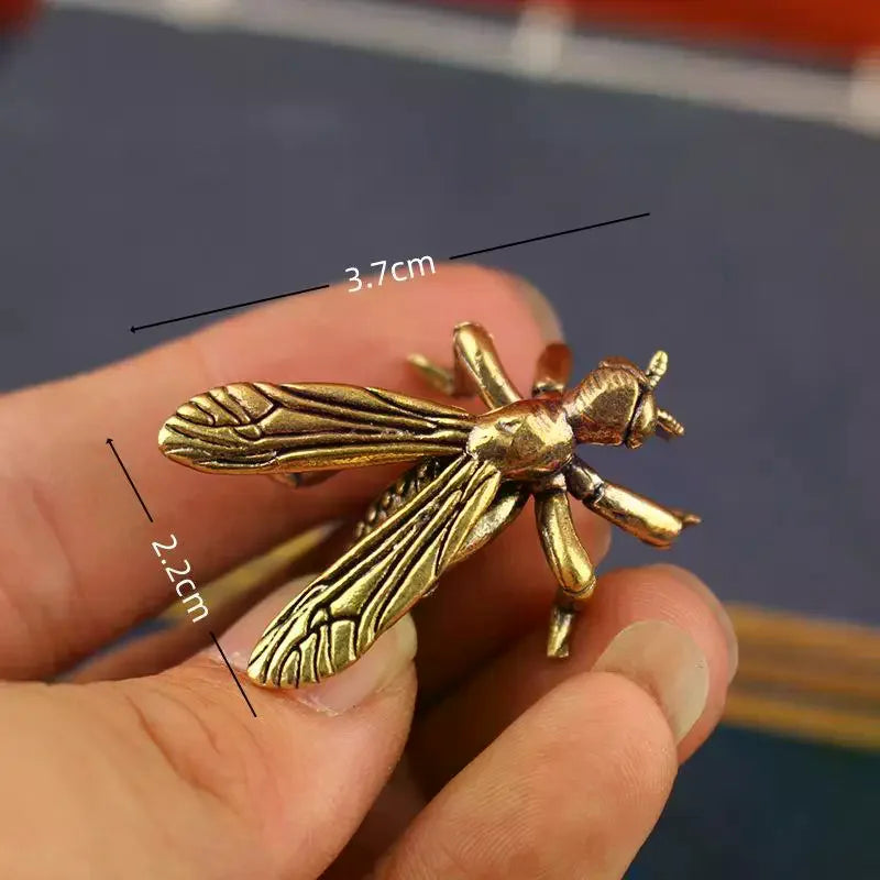 For Home Office Desk Decor Unique Conversation Starter And Gift Solid Brass Mosquito Statue Vintage Insect Sculpture Zpaxo
