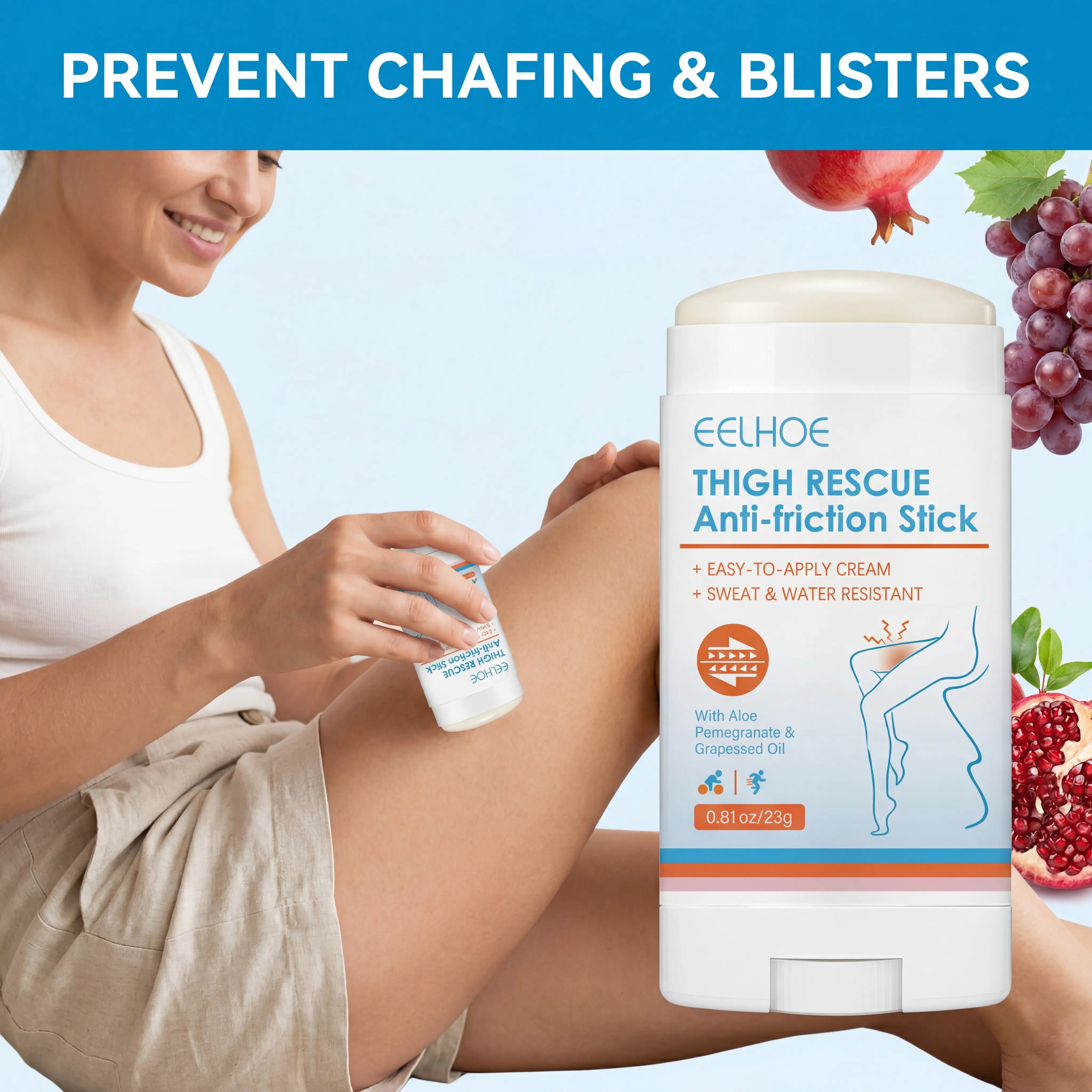 1/2/3/4/5 Pcs Anti Chafing Stick Flaky Thigh Skin Care Stabilizing Restoring Soothing Redness Long Lasting Moisturization Balm Zpaxo