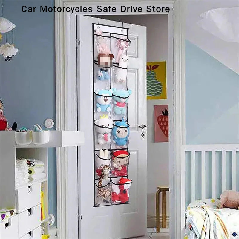 12 24 Grids Wall-mounted Shoe Organiser Fabric Closet Bag Storage