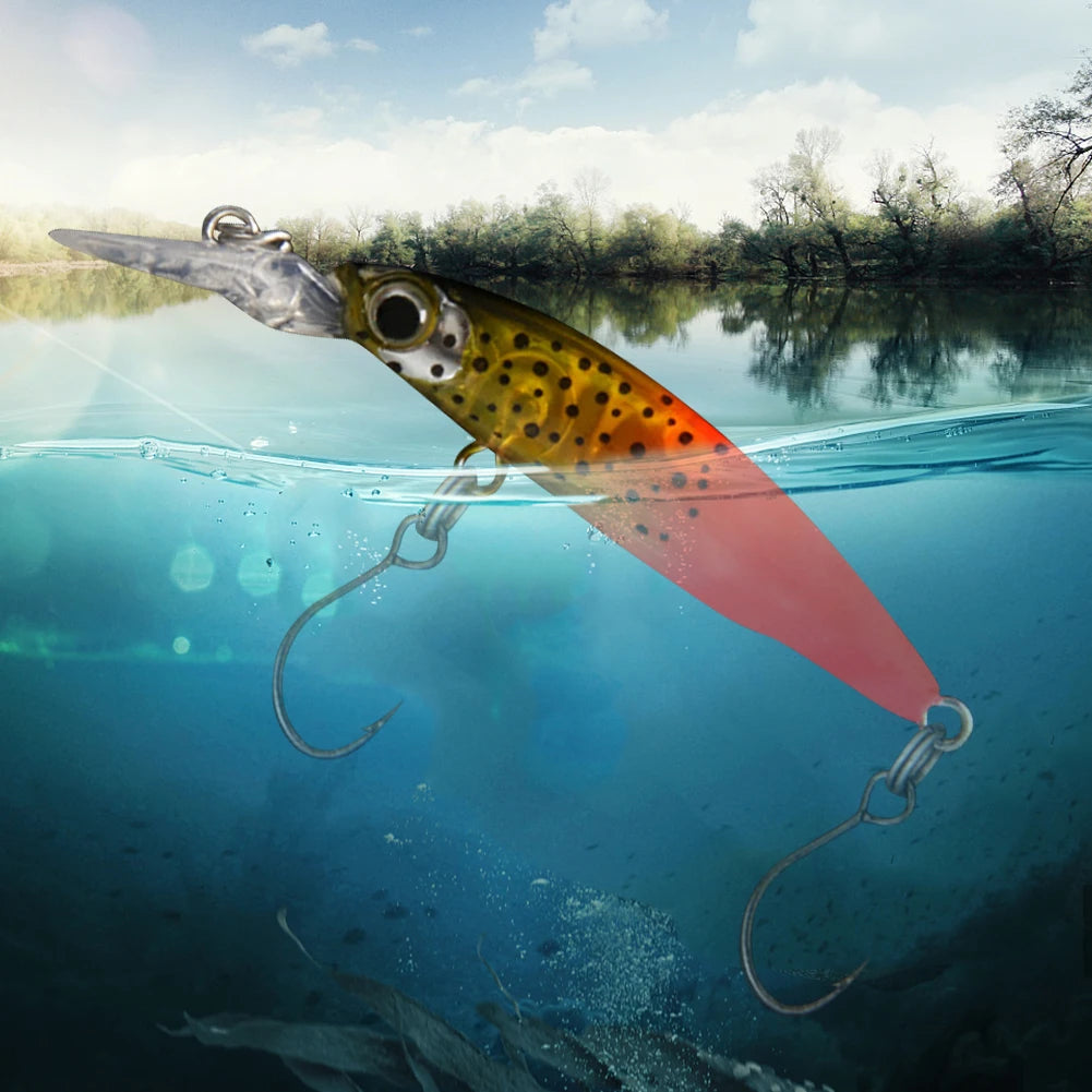 Sinking Wobblers Fishing Lures Crankbait Trout Longtongue Plate