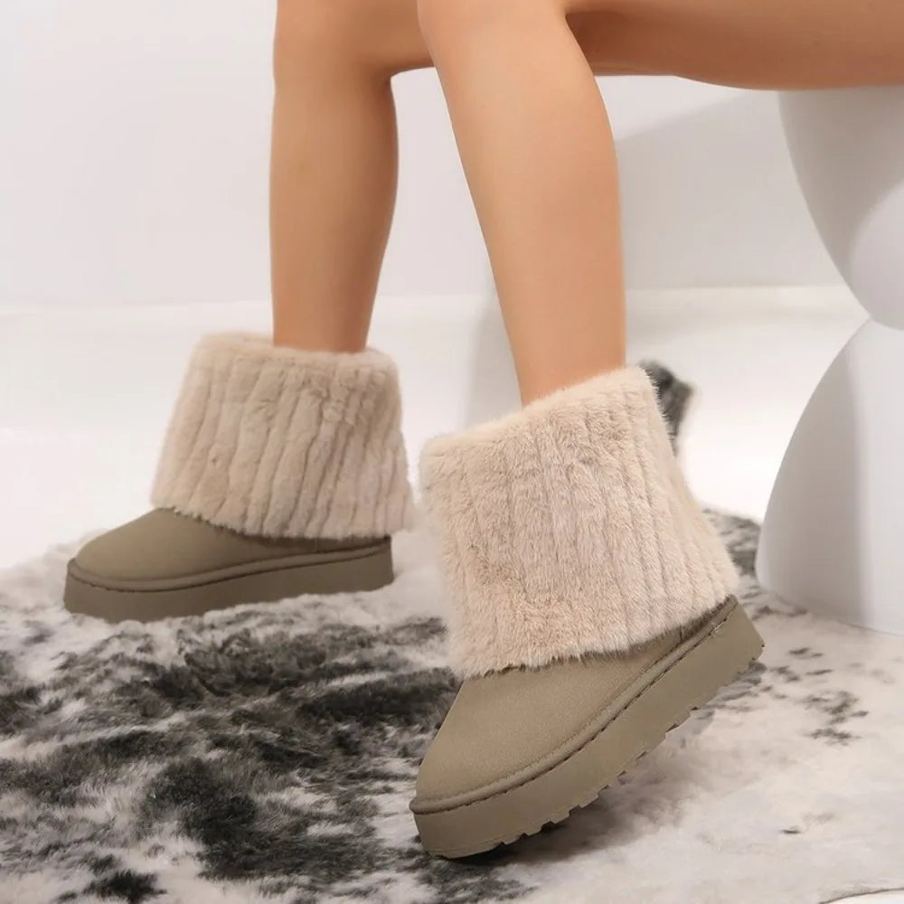 Winter Women's Warm Snow Boots Casual Shoes Thick Soled Fashion