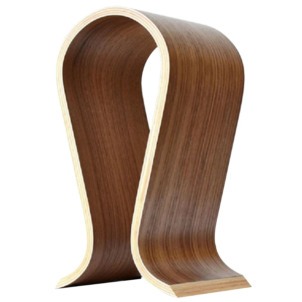 Walnut Finish Wooden Headphones U Shape Stand Holder Headset Desk Display Shelf Rack Hanger Bracket for Sony Headphone Zpaxo Walnut China Mainland