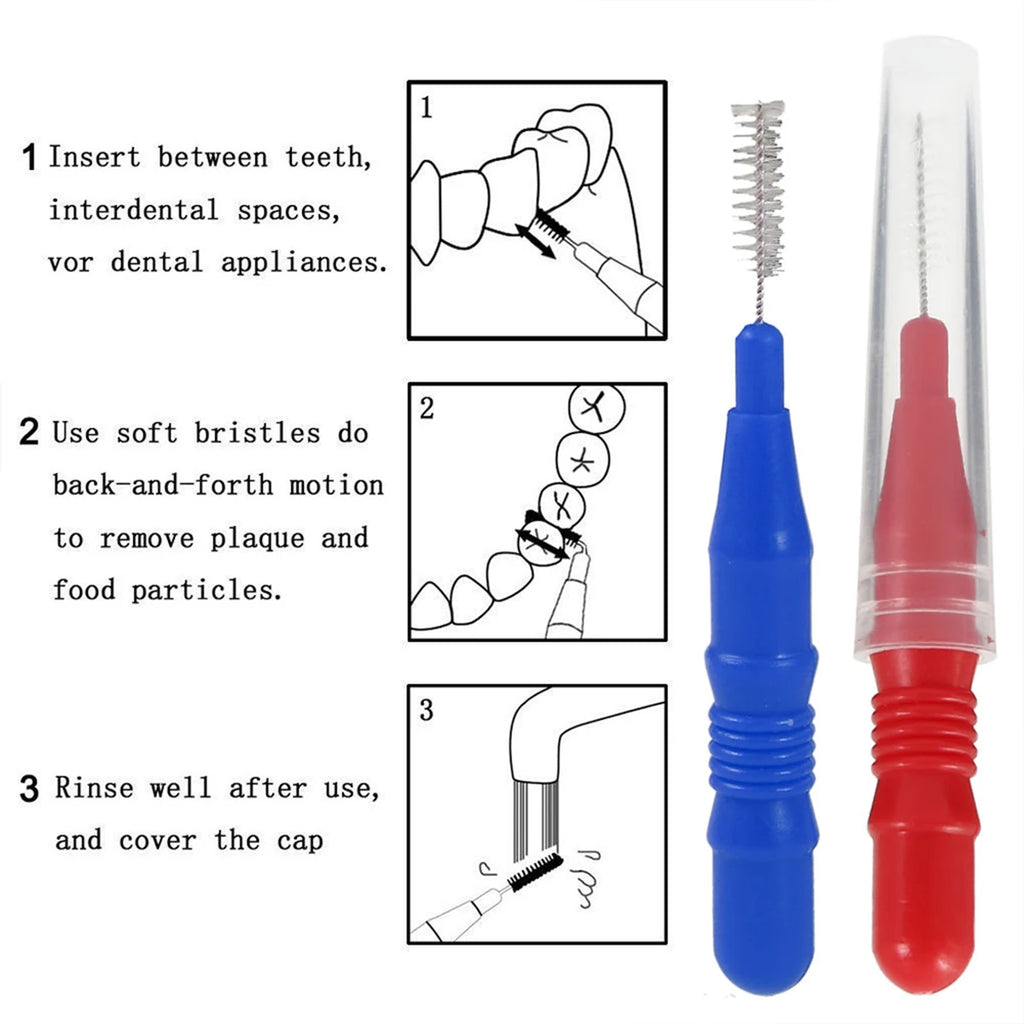 50/100Pcs Soft Dental Oral Brushes Clean Brushes Between Interdental Teeth Care Tool Floss Interdental Brushes For Oral Care Zpaxo