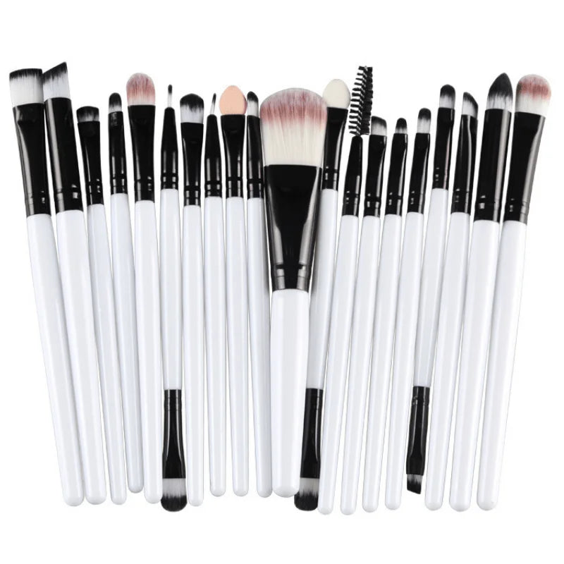 20-Piece Professional Makeup Brush Set – Soft Fluffy Blending Makeup Brush Set Zpaxo WHITE