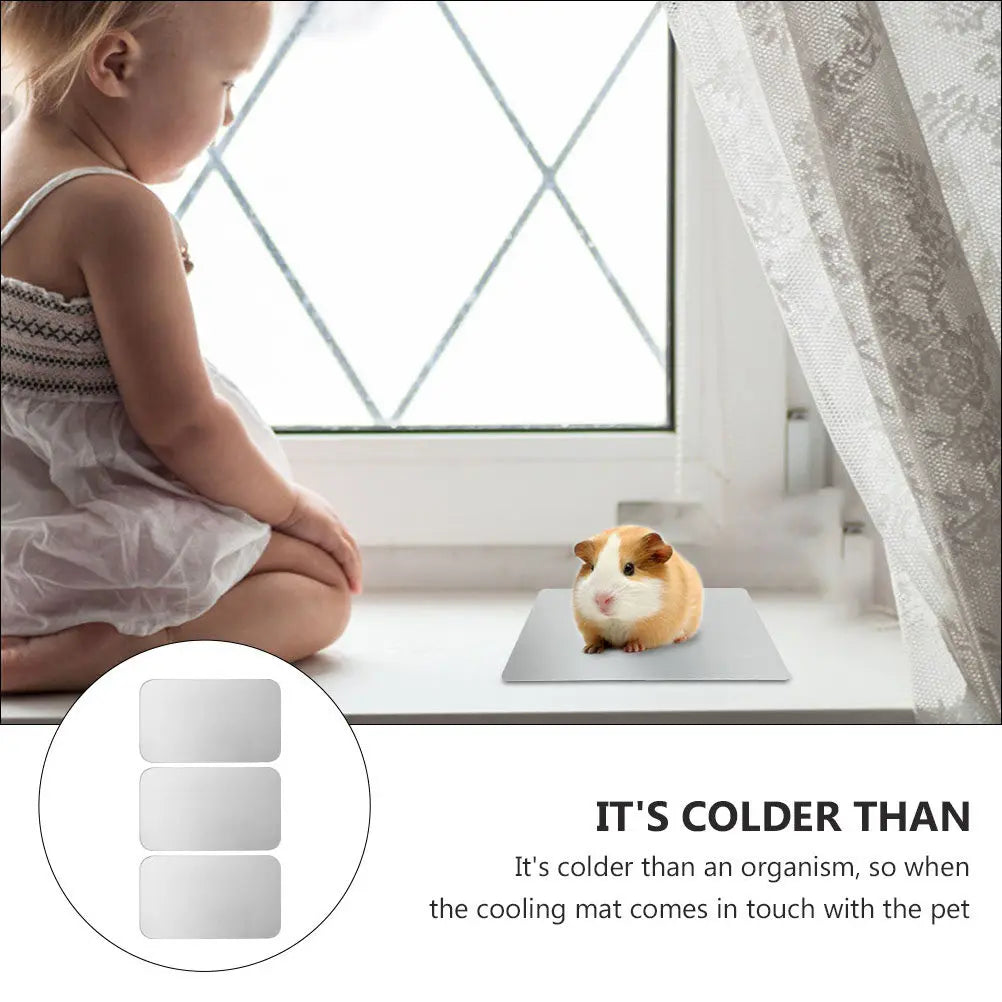 Lightweight Aluminum Hamster Cooling Board Reusable Pad Small Pets