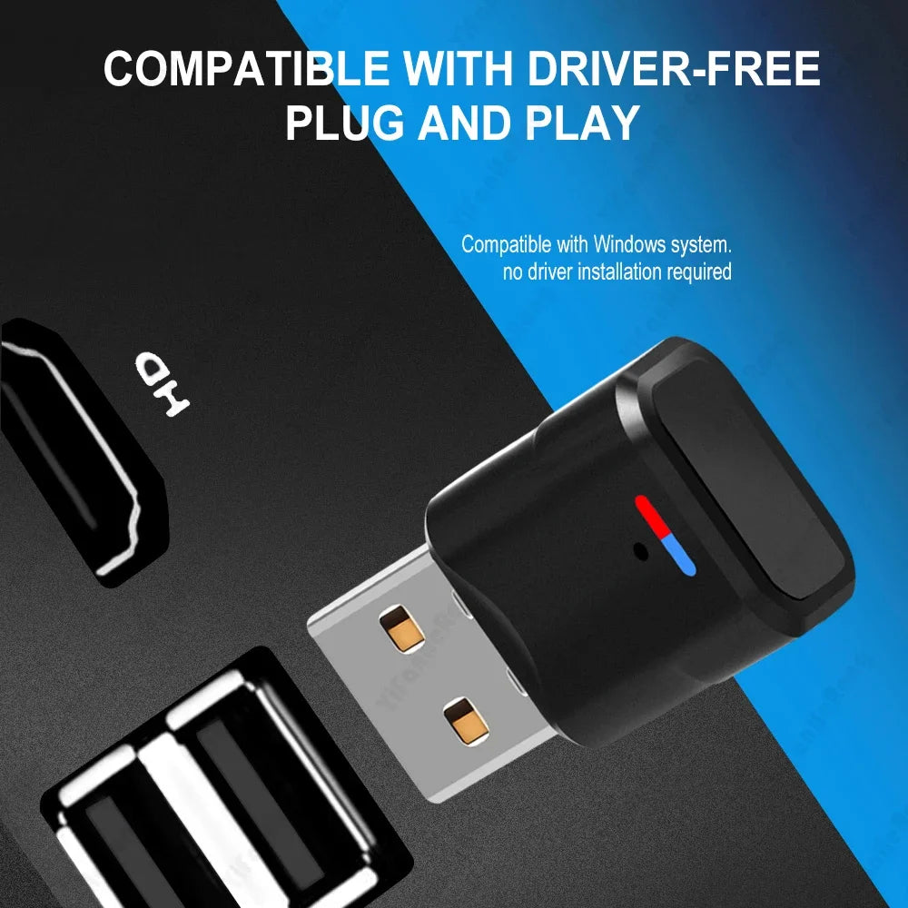 for PS5 PS4 TV Computer Bluetooth-compatible Headset Wireless Audio Transmitter BT5.3 Audio Adapter Driver-free/Plug and Play Zpaxo