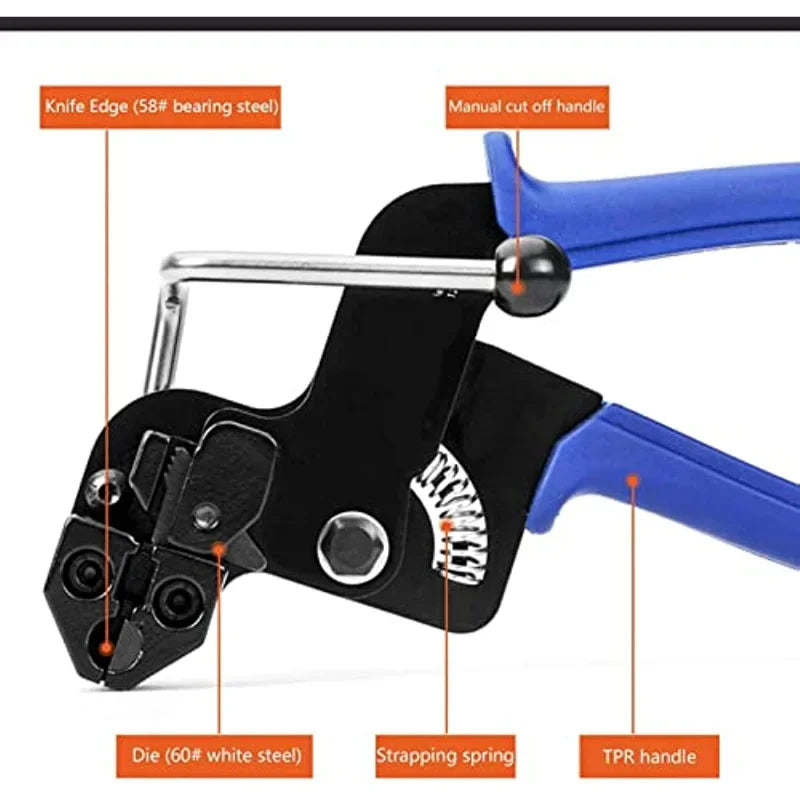 Cable Ties Plier Stainless Steel Locking Tie Hand Wrap Tool