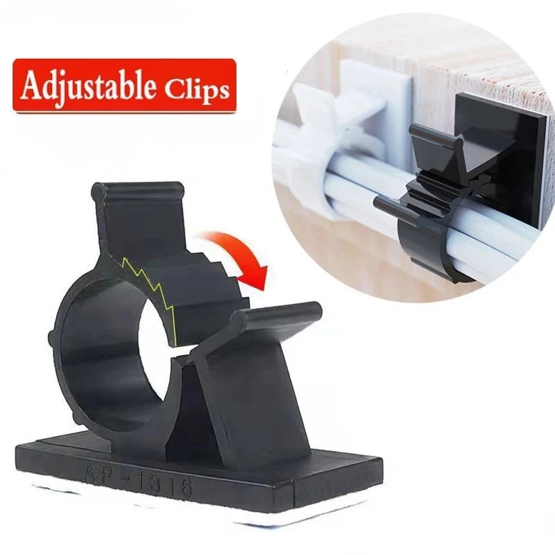 Self-adhesive Cable Organizer Clip Management Wire Holder USB Winder
