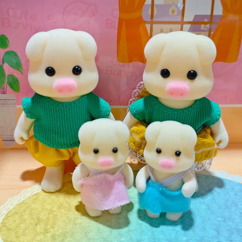1 12 Simulation Forest Family Doll Accessories Reindeer Panda