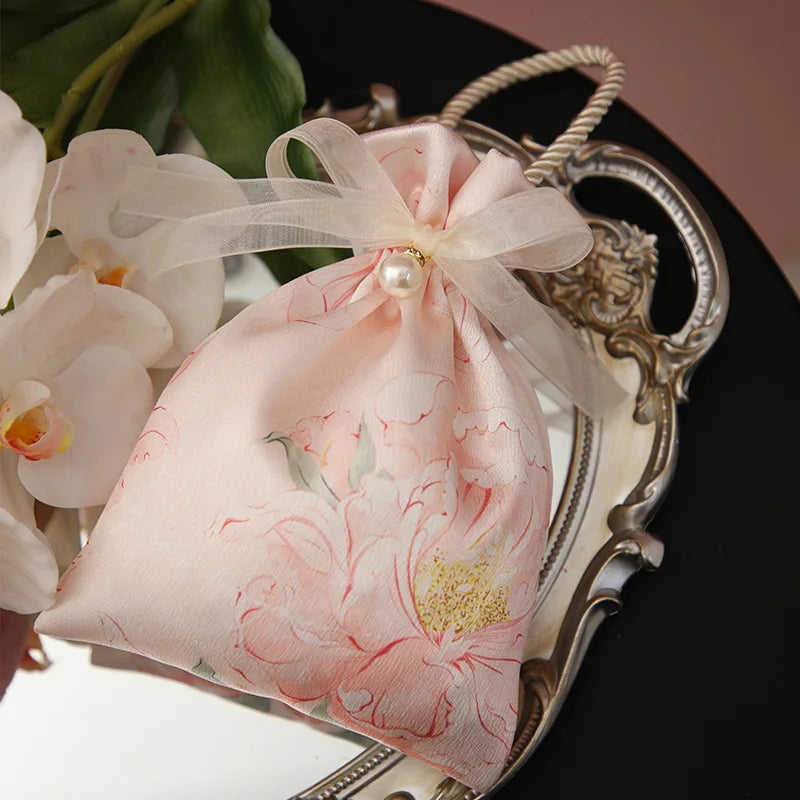 Floral Drawstring Candy Gift Bags – Wedding & Baby Shower Favors Party Favor Gift Bag Zpaxo