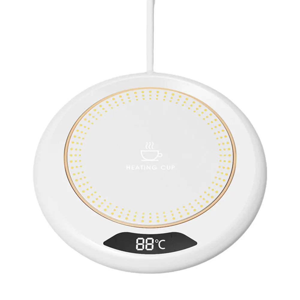 USB Coffee Mug Warmer 3 Temperature Setting Electric Beverage Warmer Coffee Warmer Plate for Coffee Milk Tea Beverage Zpaxo White