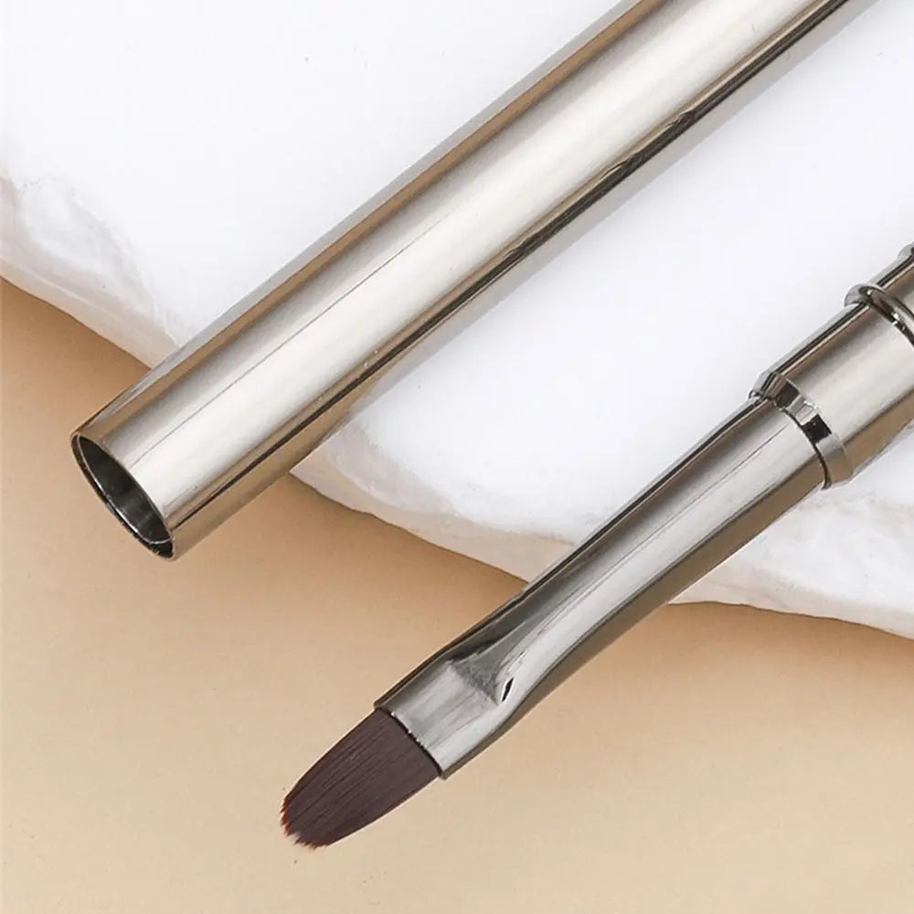 Round Head Nail Art Gel Brush Metal Handle Aluminum Tube Nail Manicure Pen Nail Art Coloring Nail Application Tools Zpaxo