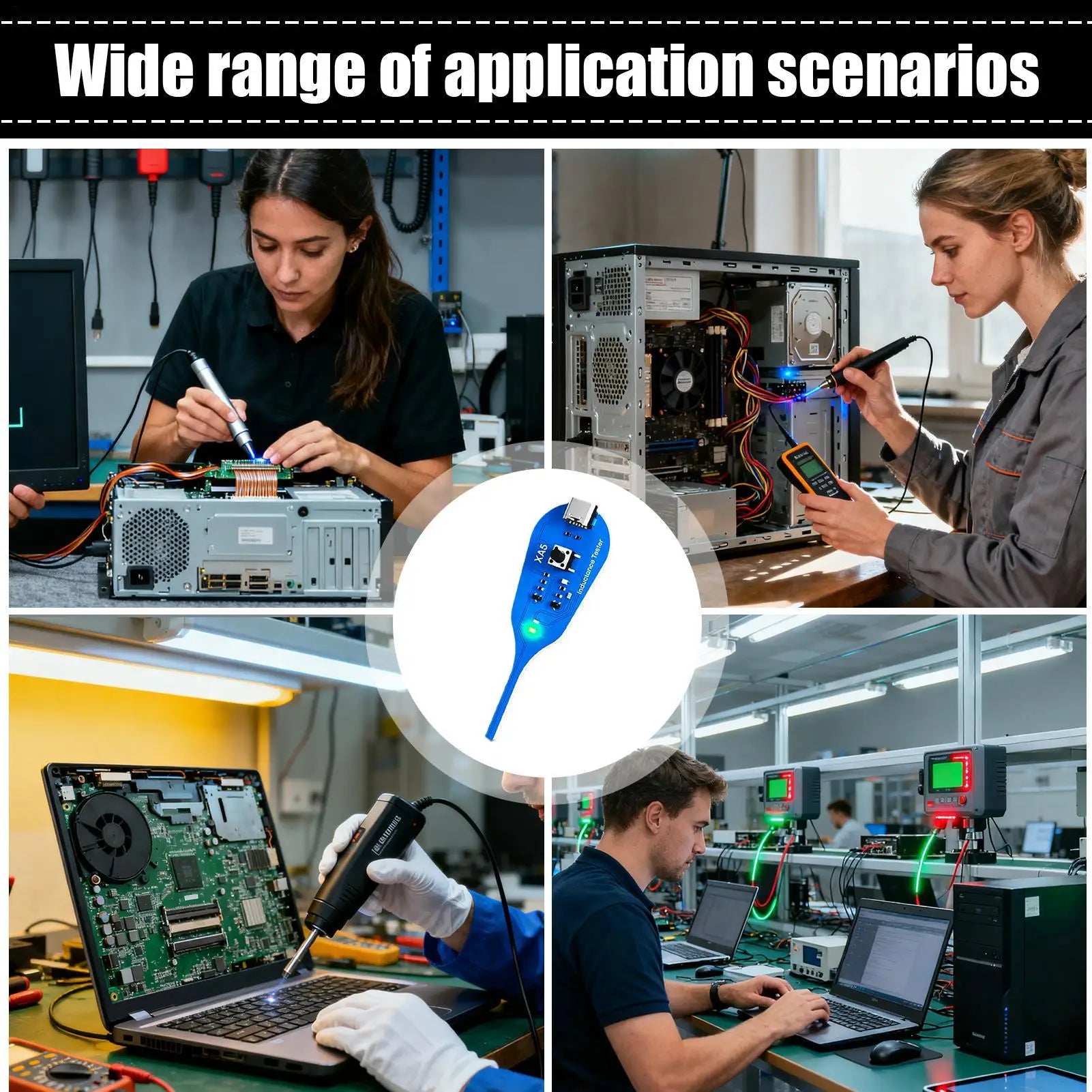 Motherboard Tester Tool Motherboard Coil Repair Detector Computer Inductance Diagnostic for Computer Appliance PC Laptop Phone Zpaxo