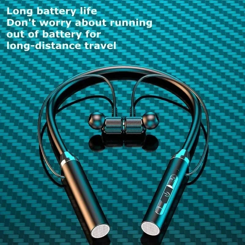 Wireless Headphones Bluetooth 5 0 Neckband Earphones Silicone Hifi 9D