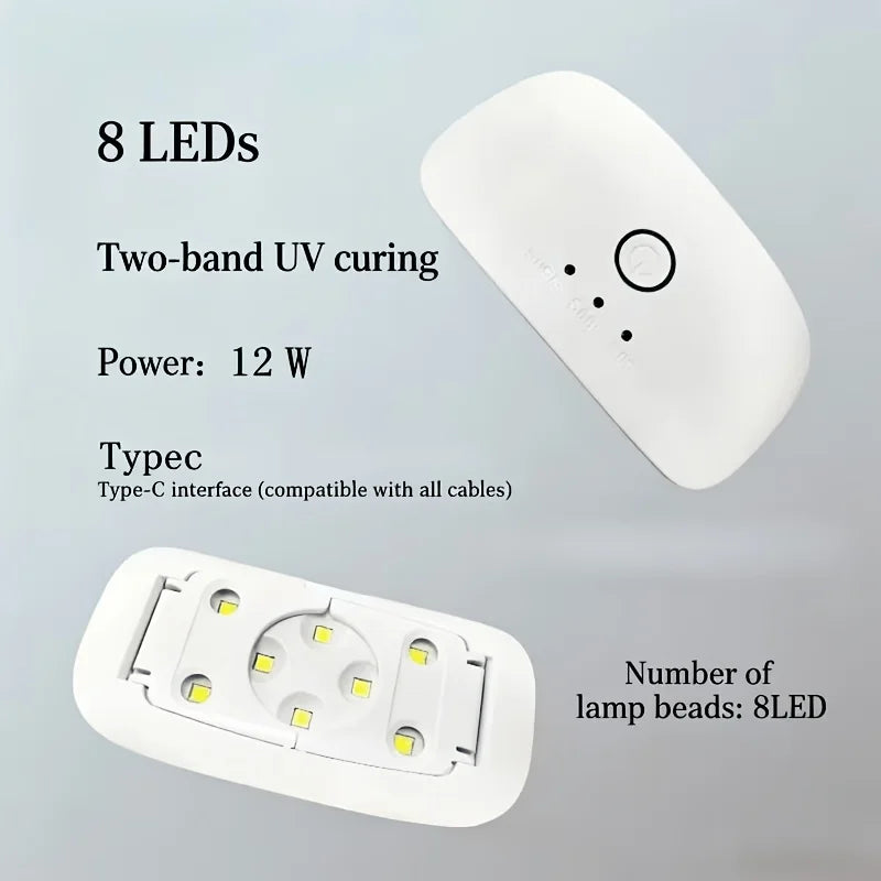 Portable Mini Nail Lamp USB Powered 3 Timer Modes 60 Seconds 90 150