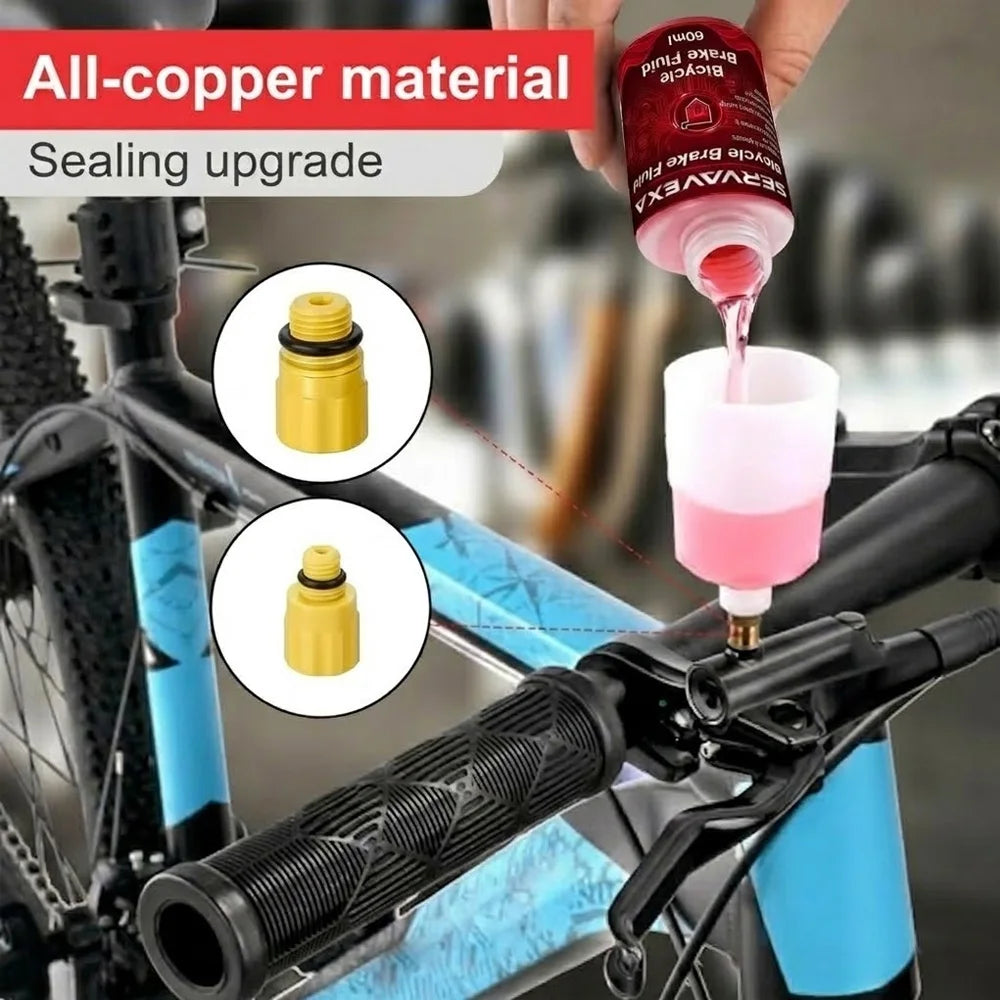 Hydraulic Bike Brake Bleed Kit + 60ml DOT 5.1 & Mineral Brake Oil Fluid, Disc Brake Maintenance Syringe Funnel Tool Set Zpaxo