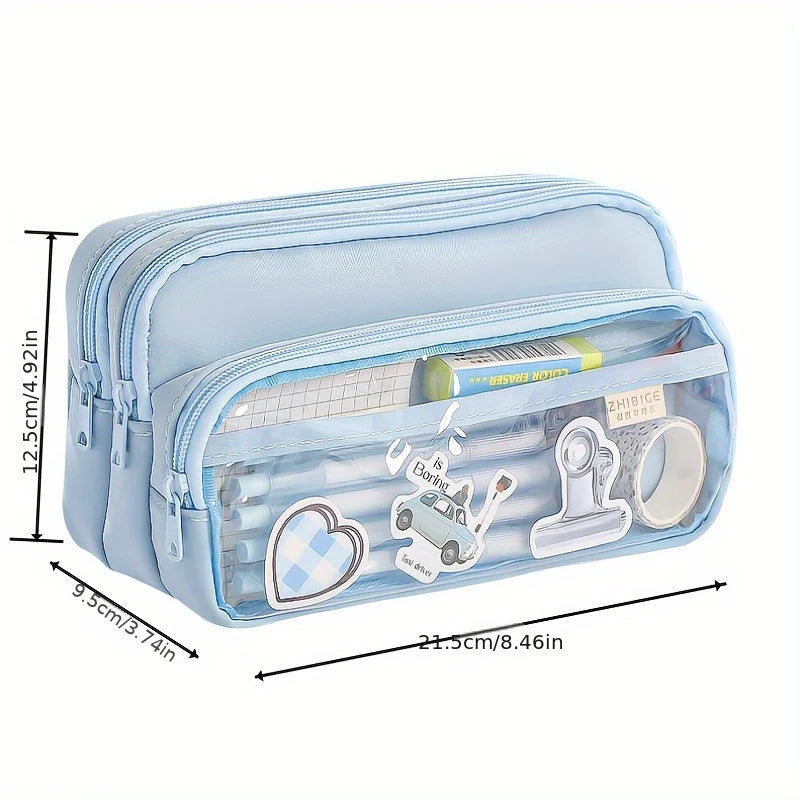 Large Capacity Pencil Case Multi-functional Pen Bag Markers